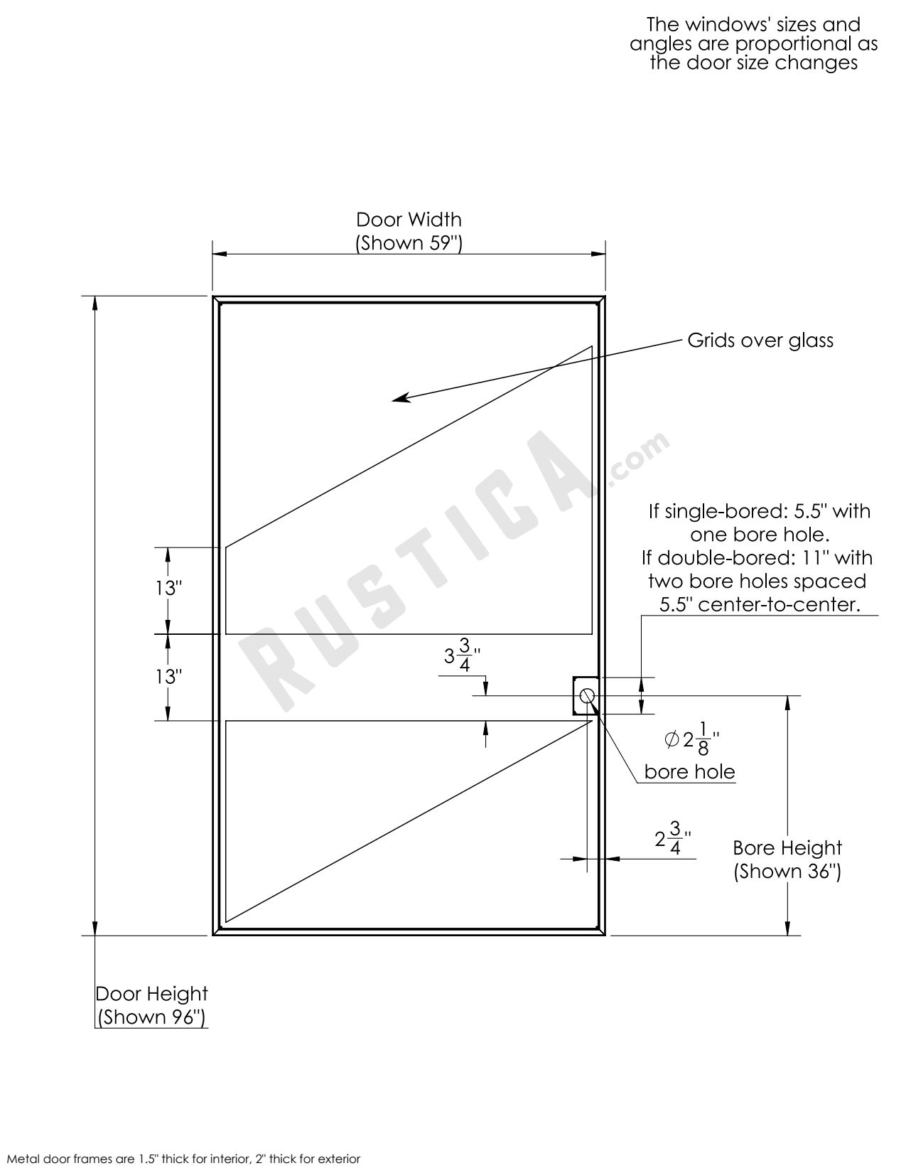 Swell Door With Sidelights and Transom Rustica